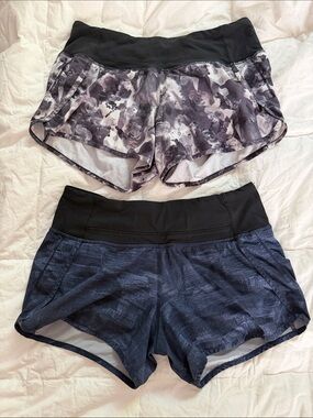 Lot of Two Lululemon Speed Up Running Shorts